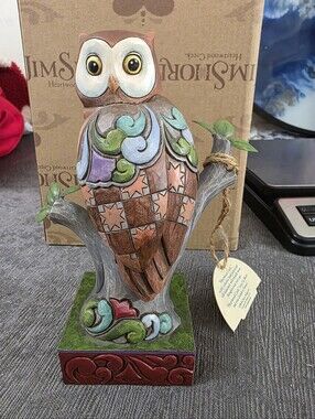 Jim Shore Owl “Wide Eyed and Wise” #4016891 Floral Paisleys